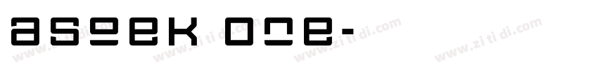 asoek One字体转换